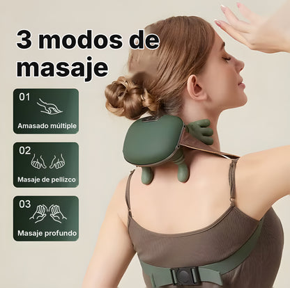 3 modos de masaje: amasado múltiple, pellizco y masaje profundo